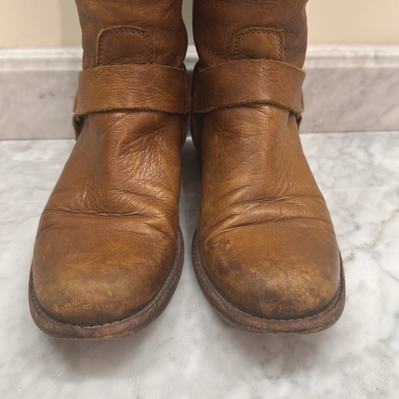 Frye Harness Boots Brown Leather Size 7.5 - Picture 4 of 9